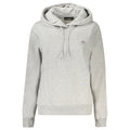 Napapijri gray cotton women's sweatshirt with a relaxed fit and crewneck, casual and comfortable for everyday wear.