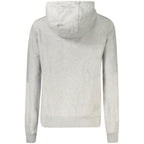 Napapijri Grigio cotton women's sweatshirt with a relaxed fit and crew neckline, casual style for comfortable everyday wear.