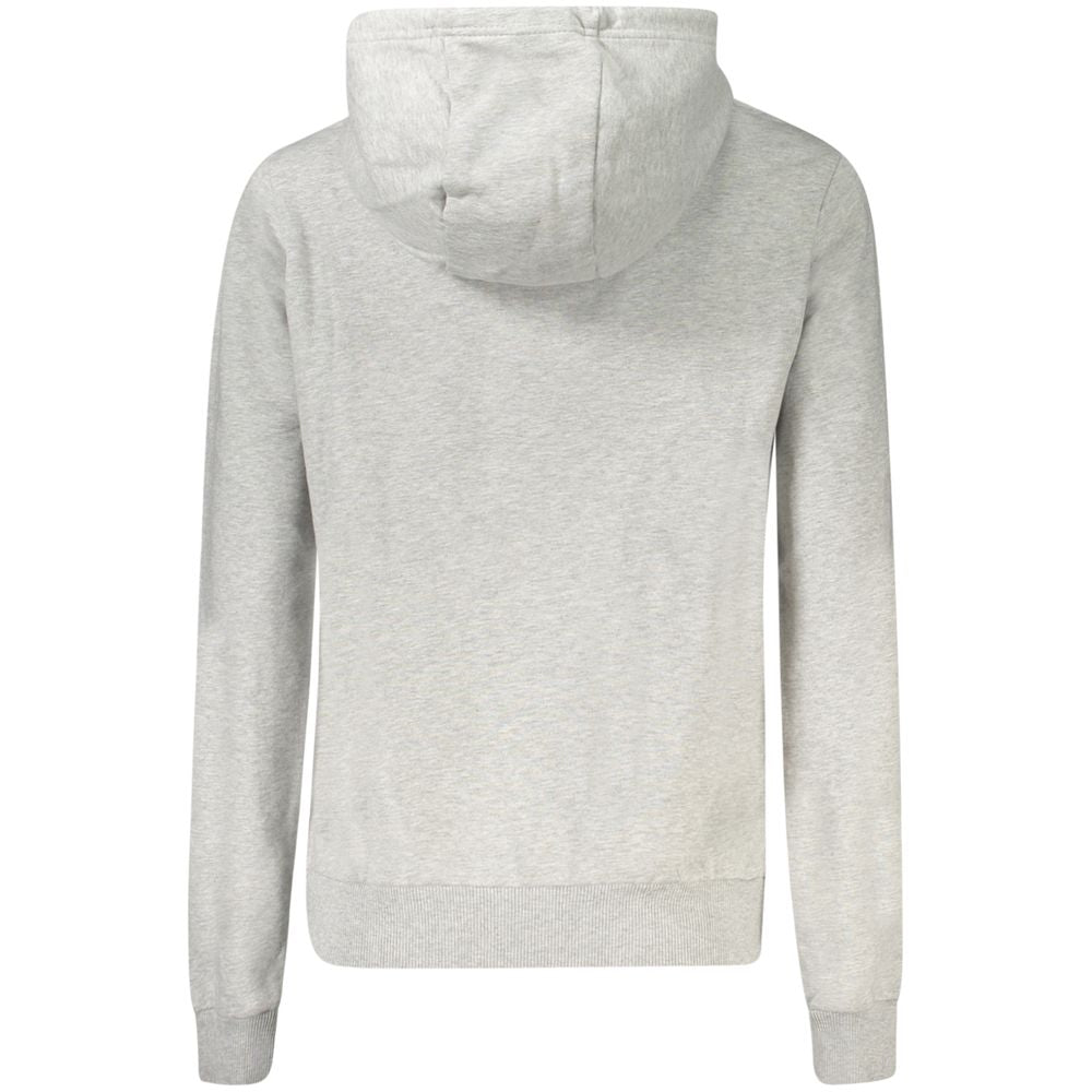 Napapijri Grigio cotton women's sweatshirt with a relaxed fit and crew neckline, casual style for comfortable everyday wear.