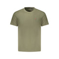 Men's Napapijri Verde cotton T-shirt with short sleeves and crew neck, featuring a simple, stylish design.