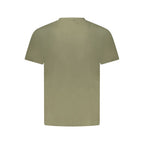 Men's green cotton T-shirt by Napapijri featuring a classic fit and logo detail on the front.