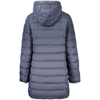 Pepe Jeans women's blue polyamide jacket with a stylish fit and zipper closure, perfect for casual outdoor wear.