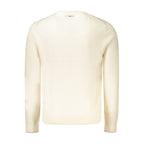 Napapijri Bianco Lana men's sweater in cream, featuring a cozy knit design and ribbed cuffs, perfect for casual wear.