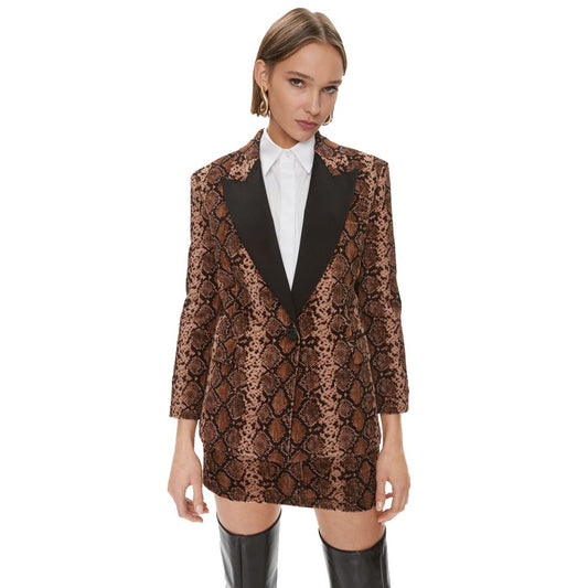 PINKO Brown Cotton Women Blazer PINKO