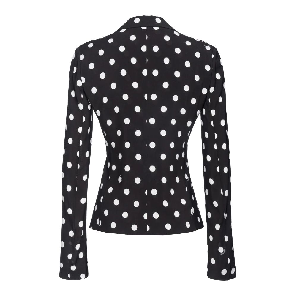 PINKO Black Viscose Women Blazer PINKO