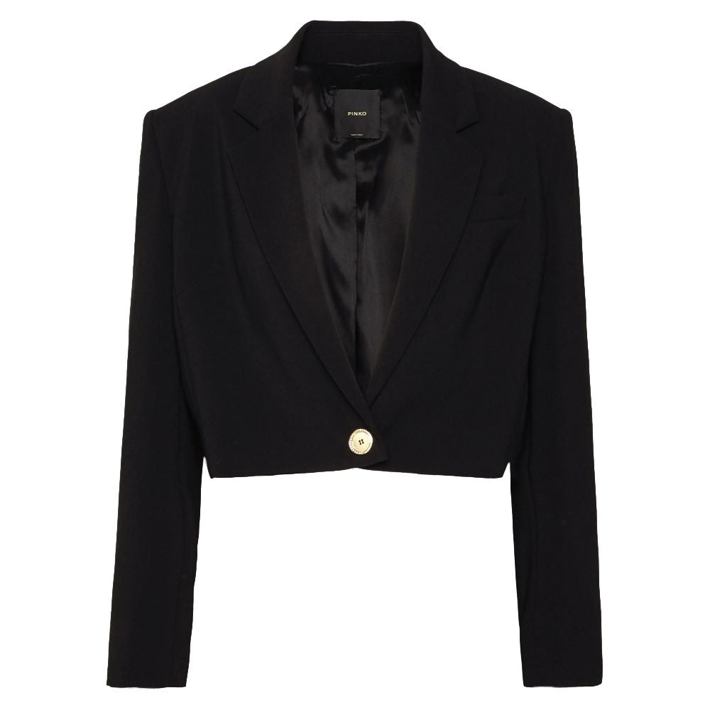 PINKO Black Polyester Women Blazer PINKO