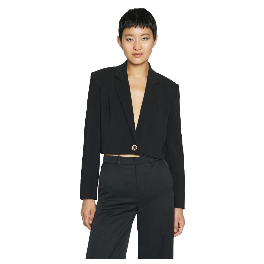 PINKO Black Polyester Women Blazer PINKO