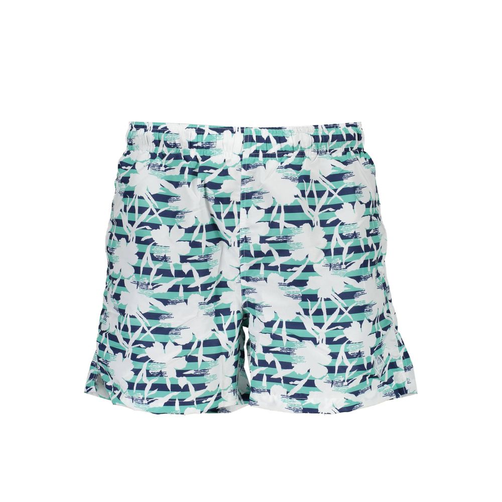 Gant Verde polyester men's swim trunk with elastic waistband and side pockets, designed for beach or pool wear