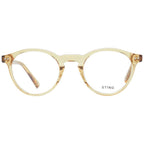 Sting brown acetate and plastic glasses frames with rounded design, showcasing stylish eyewear for everyday wear.
