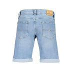 Tommy Hilfiger Azzurro cotton men's shorts featuring a casual fit and classic design, shown in a light blue color.