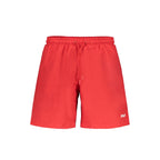Fila Rosso polyester men's swim boxer shorts with a fitted design and elastic waistband, perfect for swimming and beachwear.