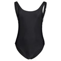 Fila black polyamide women's swimsuit showing a sleek one-piece design with a high neckline and sporty fit.
