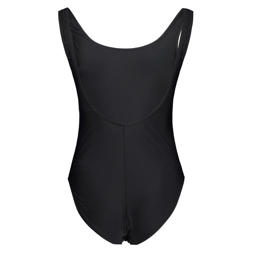 Black Fila women's swimsuit made of poliammide, featuring a sleek design and comfortable fit for swimming and beachwear.