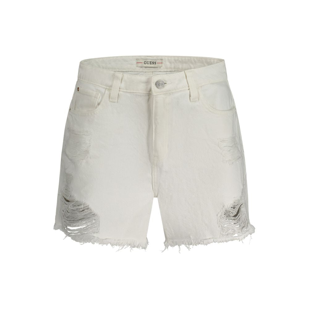 Guess Jeans White Cotton Women's Short - Eljoys Fashion 