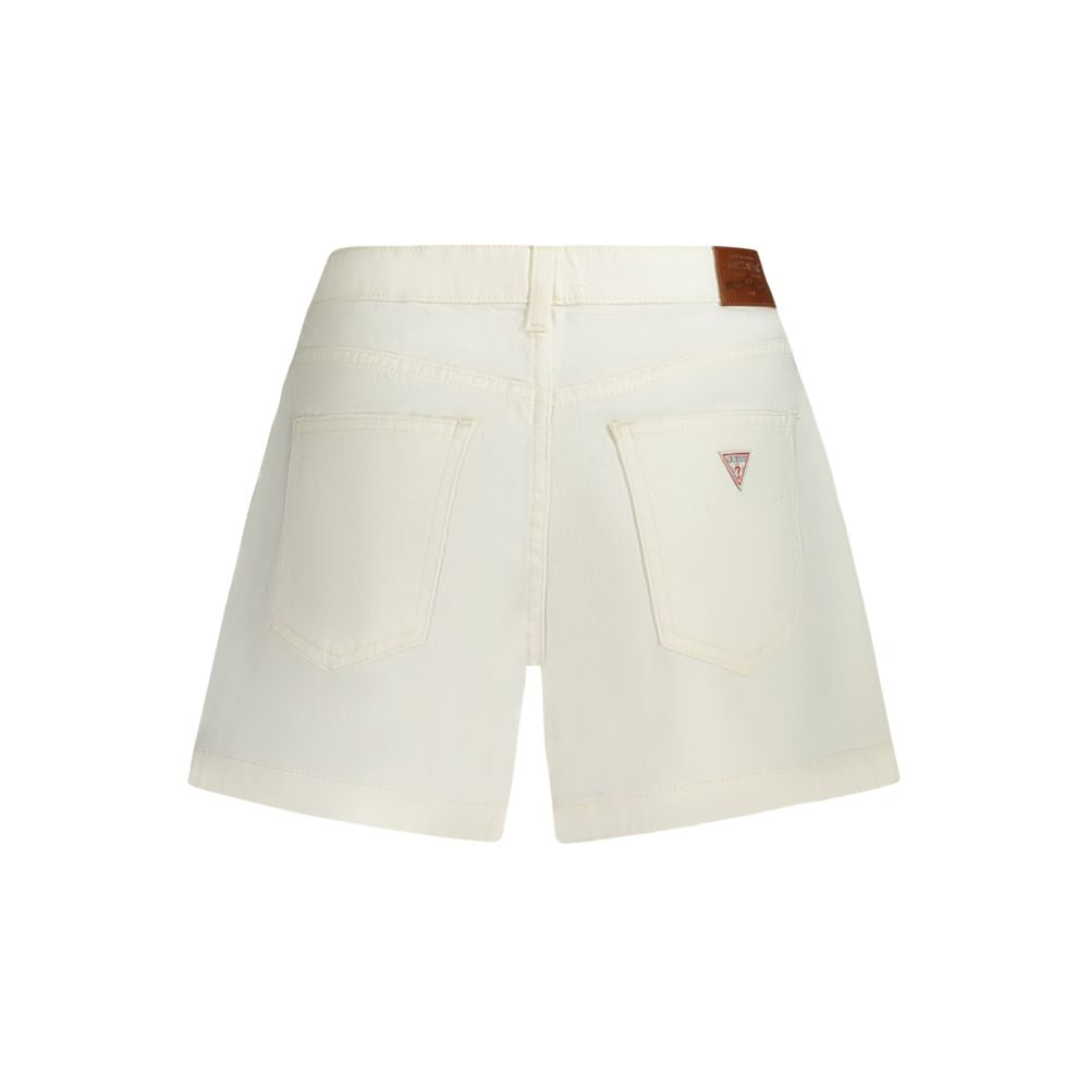 Guess Jeans Bianco Cotton Women Short