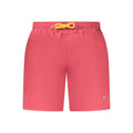 Napapijri Rosso men's swim boxer made of polyamide, featuring a streamlined fit and vibrant color design.