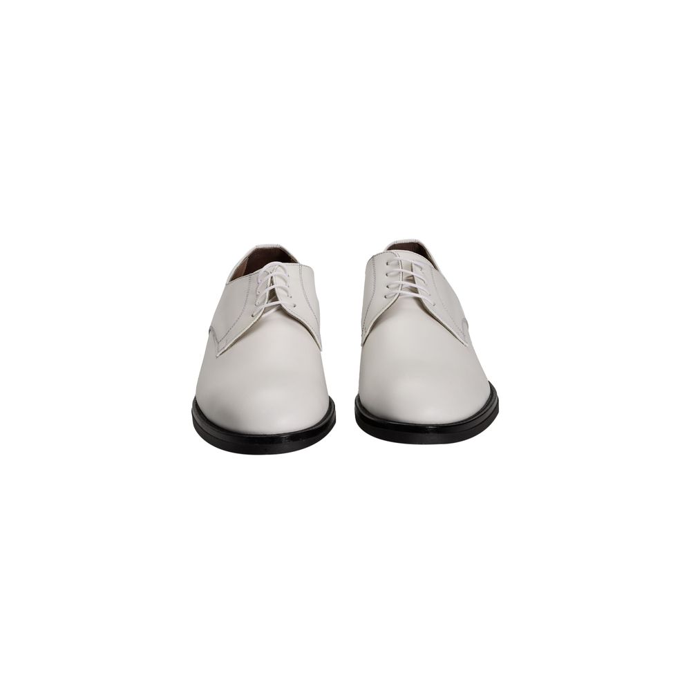 Roberto Pepe Luxury White Leather Men Shoe Roberto Pepe Luxury