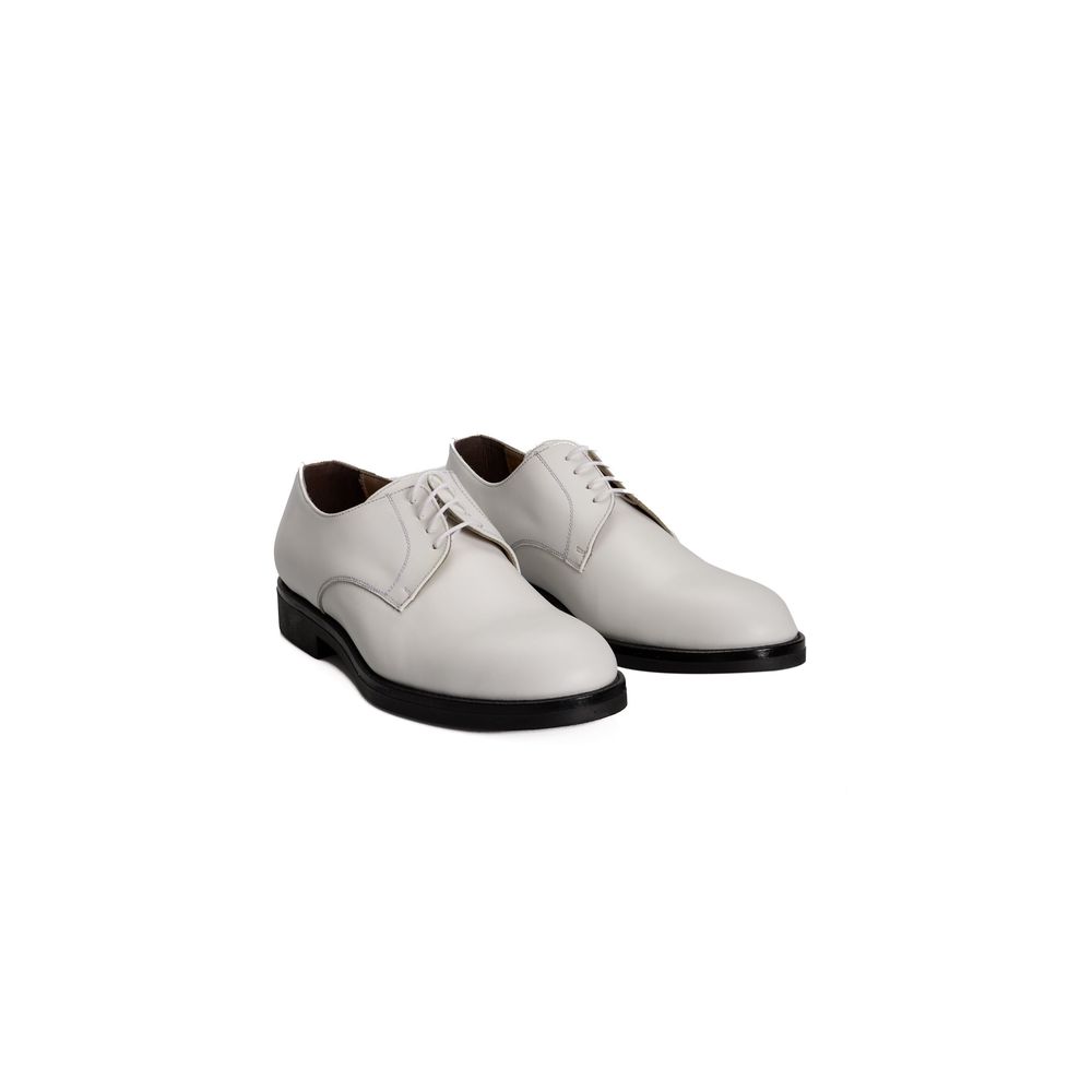 Roberto Pepe Luxury White Leather Men Shoe Roberto Pepe Luxury