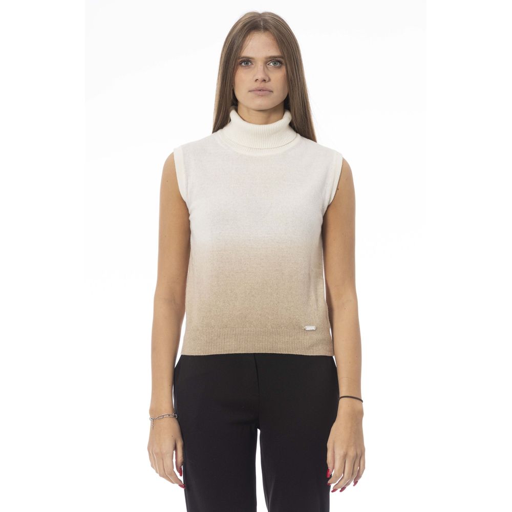 Baldinini Trend White Wool Women Sweater Baldinini Trend