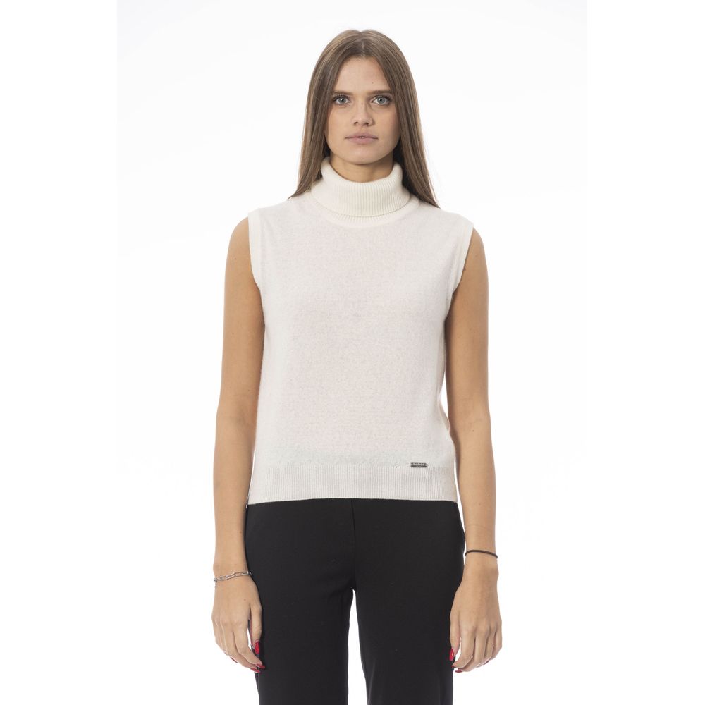 Baldinini Trend White Wool Women Sweater Baldinini Trend