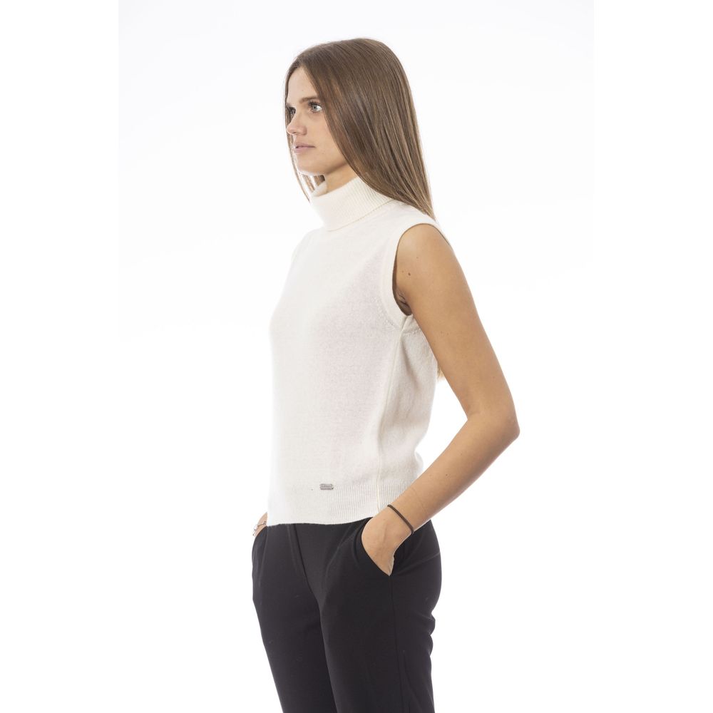 Baldinini Trend White Wool Women Sweater Baldinini Trend