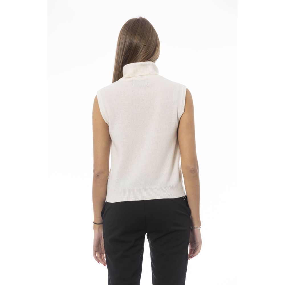 Baldinini Trend White Wool Women Sweater Baldinini Trend