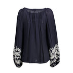 Kocca Blu Viscosa Donna Camicia featuring a lightweight, stylish blue blouse made from viscose fabric for women.