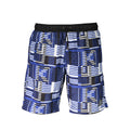 Karl Lagerfeld men's blue polyester swim trunks with elastic waistband and side pockets, stylish swimwear for beach or pool.
