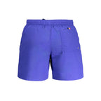 Norway 1963 men's swim trunks in blue Poliammide fabric, featuring a classic design and comfortable fit.