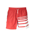 Karl Lagerfeld Rosso polyester men's swim boxer with adjustable waistband and sporty design, suitable for beach or poolwear.