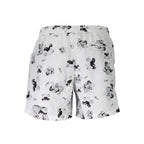 Karl Lagerfeld Bianco polyester men's swim boxer with a sleek design, featuring a comfortable fit for beach or pool wear.