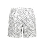 Karl Lagerfeld Bianco Polyester Men's Swim Boxer Karl Lagerfeld