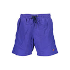 Norway 1963 men's blue polyamide swim boxer shorts with a comfortable elastic waistband and sporty design.