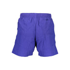 Blue polyamide men's swim boxer shorts by Norway 1963, featuring a classic fit and comfortable waistband.
