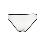 White Karl Lagerfeld women's swim briefs made of polyamide, with a sleek and fitted design perfect for swimming and beachwear.