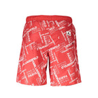Red Karl Lagerfeld men's swimwear made of polyester, featuring a stylish design perfect for beach or poolside.