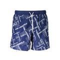 Karl Lagerfeld men's swim boxer in blue polyester, featuring a fitted design and branded logo, suitable for beach or pool.