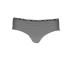 Black Karl Lagerfeld women's swim briefs made of polyamide, featuring a sleek fit and stylish design for beach or pool wear.