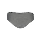 Black Karl Lagerfeld women's swim briefs made of polyamide, featuring sleek, fitted design for stylish beach or pool wear.