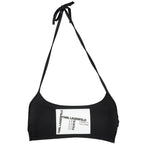 Black Karl Lagerfeld women's swimsuit made of polyamide, featuring a sleek design and modern style for swimwear fashion.