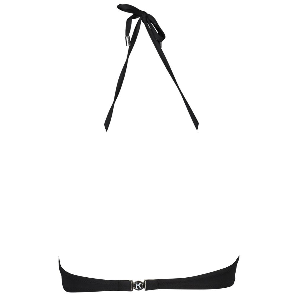 Black Karl Lagerfeld women's swimsuit made of polyamide with sleek, fitted design and subtle branding details.