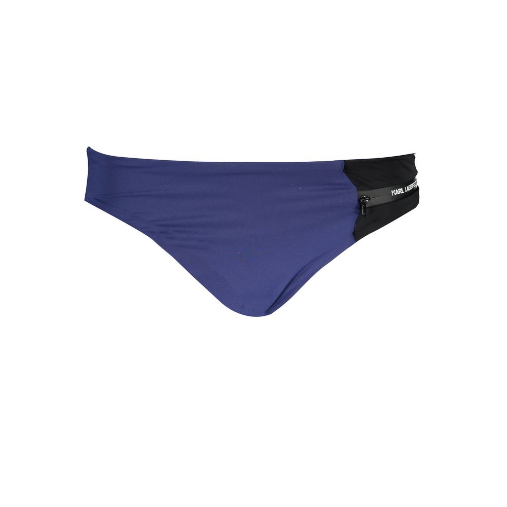 Blue Karl Lagerfeld women’s swim brief made of polyamide, featuring a sleek, fitted design for stylish swimwear.