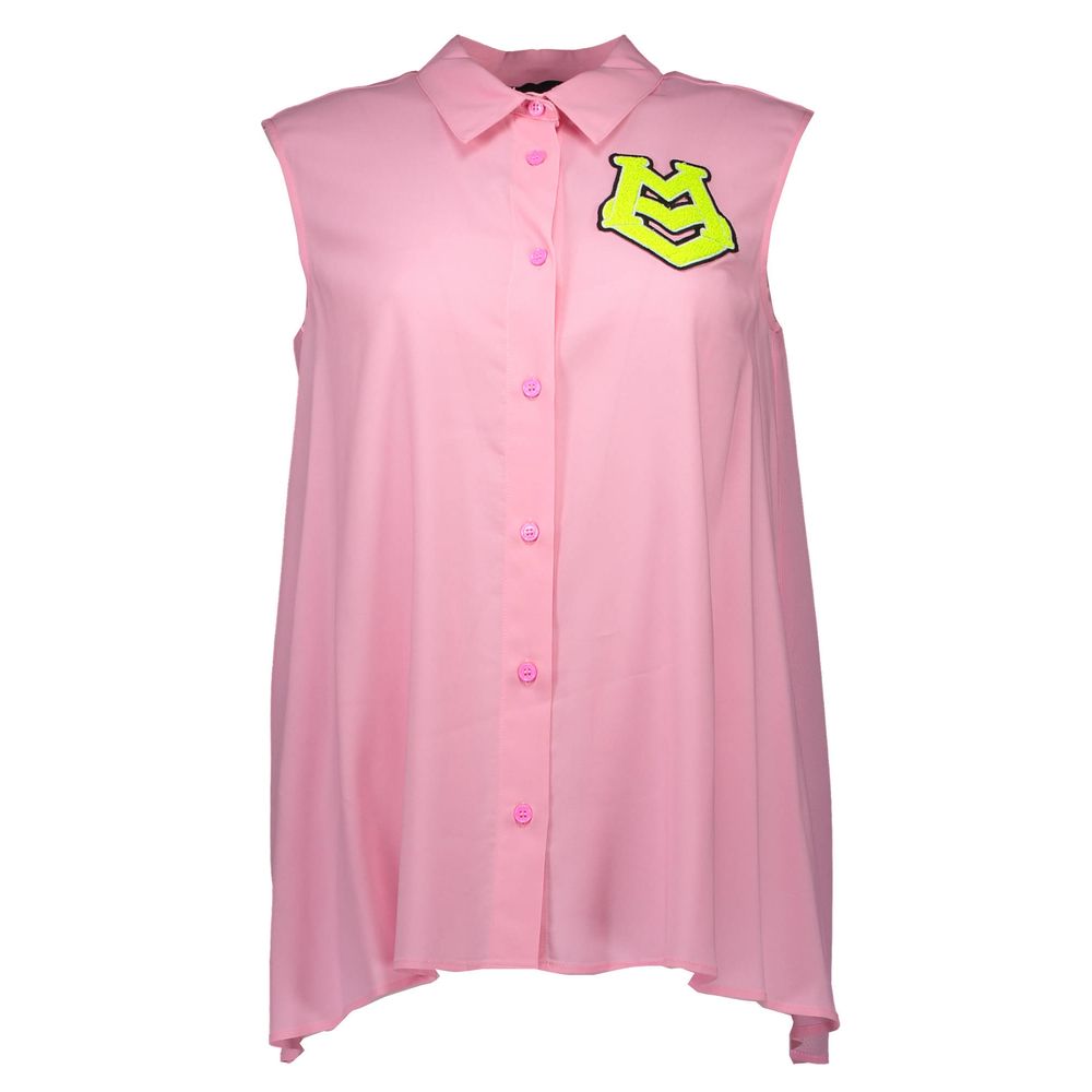 Love Moschino Rosa Viscosa women's shirt, soft pink viscose fabric with a stylish fit and subtle logo detail.
