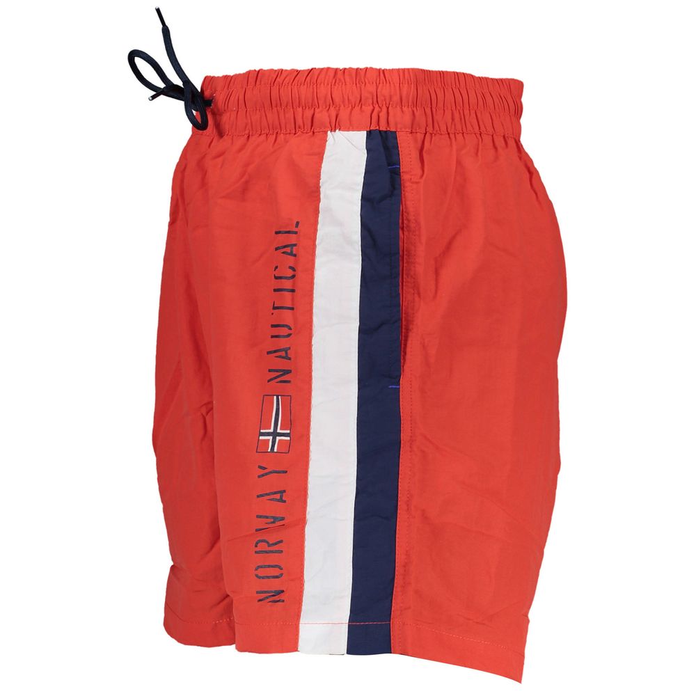 Men's Norway 1963 Rosso Poliamide swim boxer, red swimwear with a fitted design and elastic waistband.