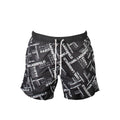 Black polyester men's swim boxer shorts by Karl Lagerfeld, featuring a comfortable fit and stylish design.