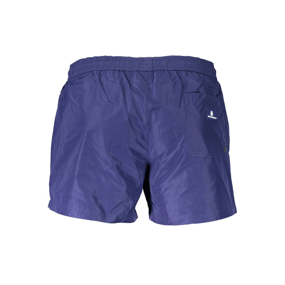 Karl Lagerfeld Blue Polyester Men's Swim Boxer - Eljoys Fashion 