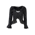 Desigual Nero poliammide donna blouse, lightweight long sleeve top with a relaxed fit and subtle textured fabric.