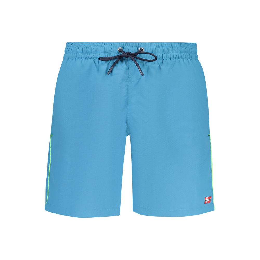 Norway 1963 Azzurro men's swim trunks made of polyamide, featuring a blue color and comfortable fit.