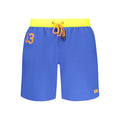 Norway 1963 men's swim boxer in blue nylon, featuring a comfortable waistband and sleek design suitable for swimming.