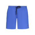 Norway 1963 men's swim boxer in blue poliammide fabric, featuring a classic swimwear design with a comfortable fit.